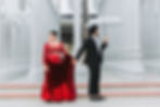 Couple holding hands at Urban Light by a couples photographer
