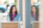 Woman in denim jacket by dating profile photographer
