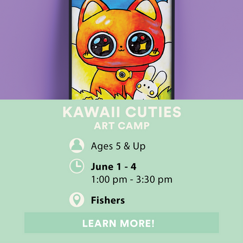 Kawaii Cuties Art Camp
MyArt Fishers
July 1 - 4, 2026