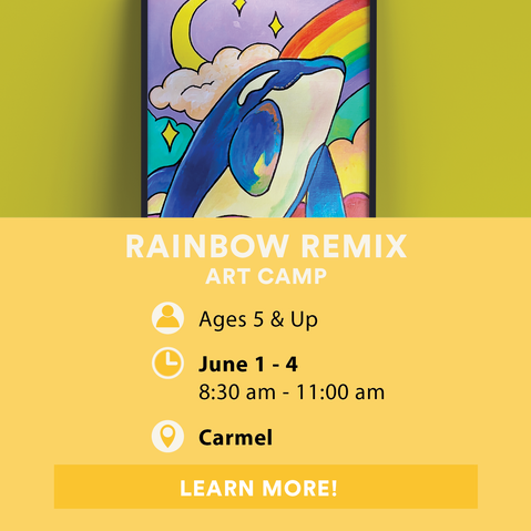 Rainbow Remix Art Camp
MyArt Carmel
June 1- 4, 2026