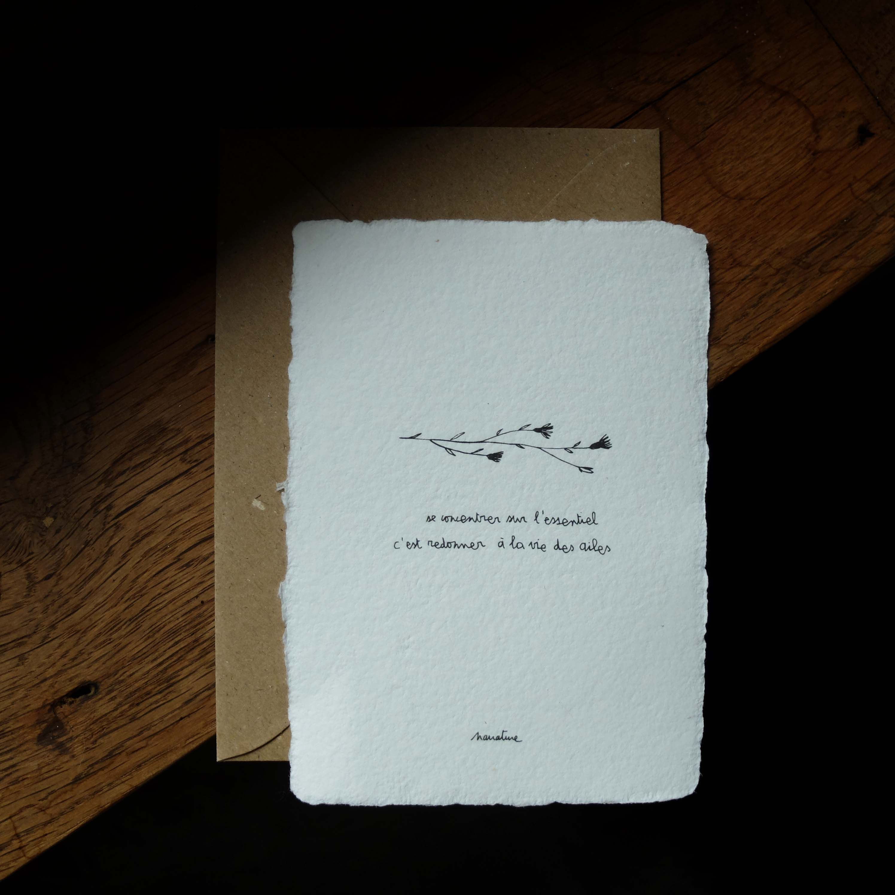 Carte " Les ailes de la vie "