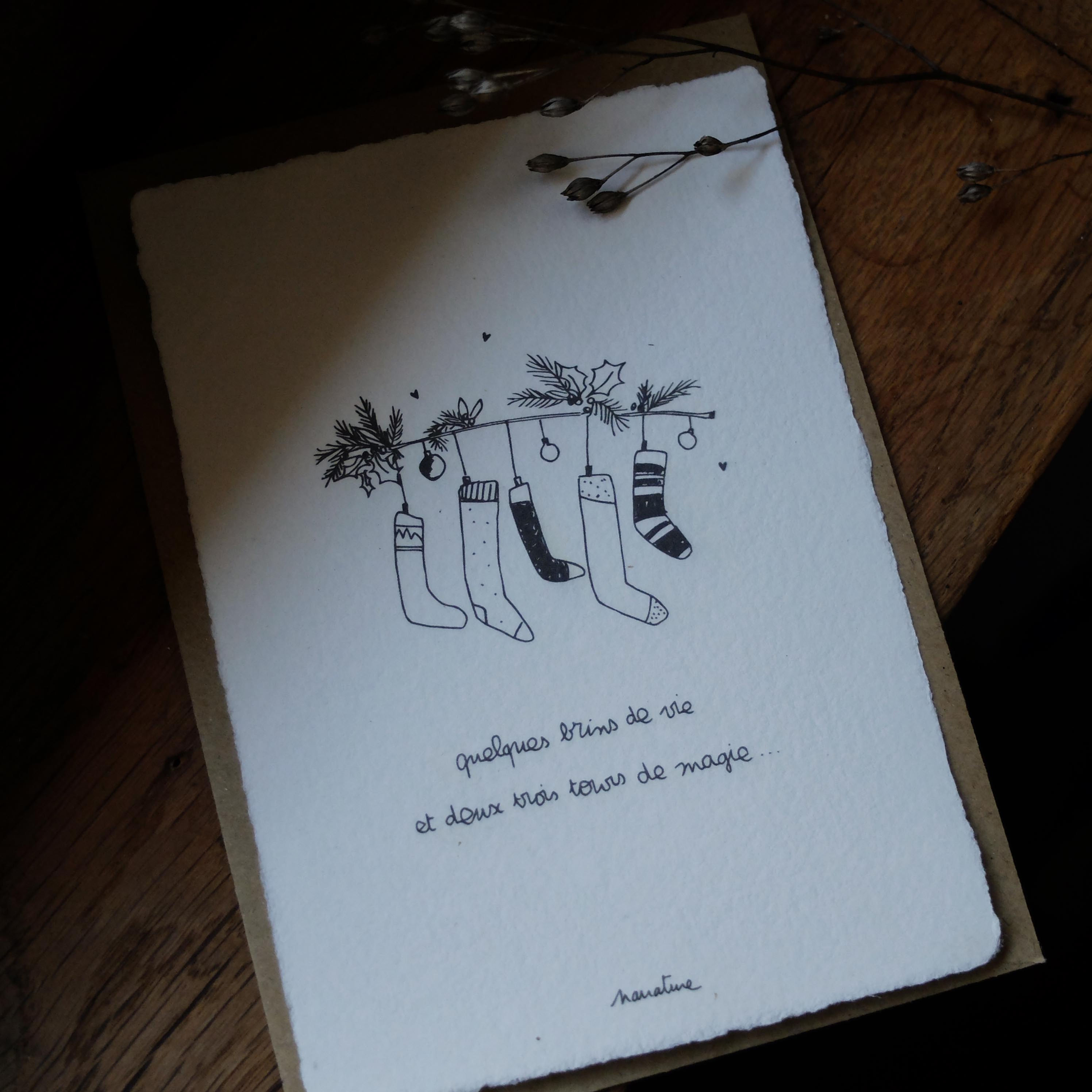 Carte " Chaussettes surprises "