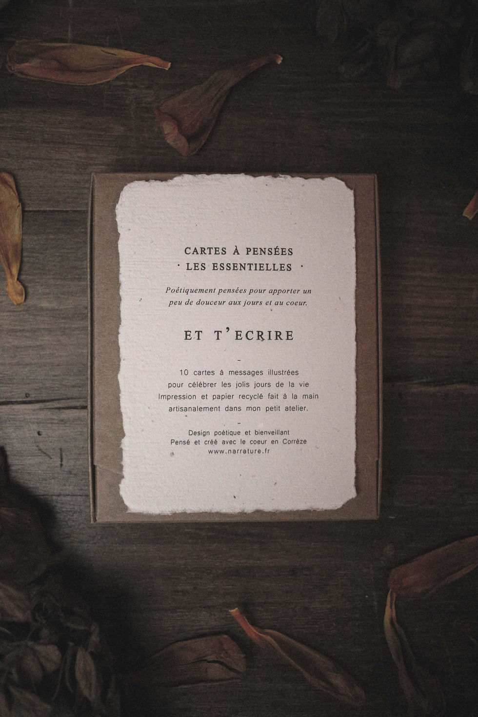 Miniature : Coffret LES ESSENTIELLES - 10 cartes artisanales poétiques  |  Et t'écrire