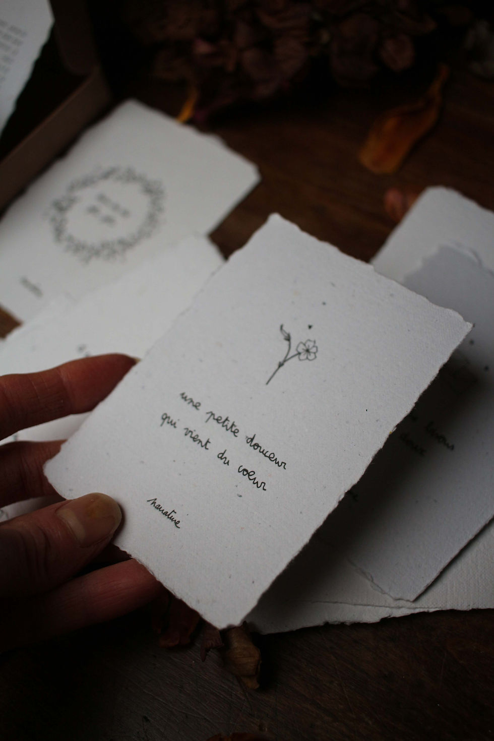 Miniature : Coffret LES ESSENTIELLES - 10 cartes artisanales poétiques  |  Toutes Occasions