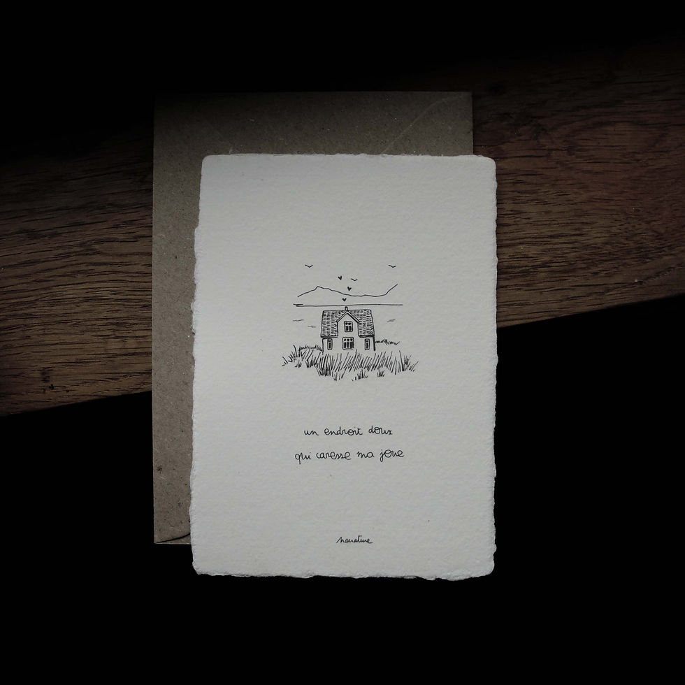 Miniature : Carte artisanale poétique |  Endroit doux
