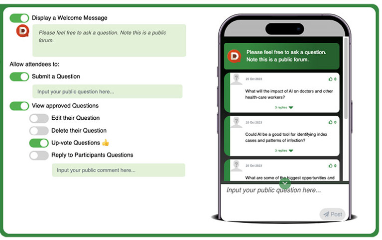 Q&A Settings User Interface