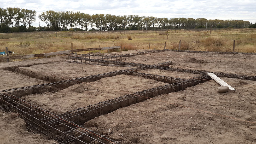 Excavación y posicionado de armadura