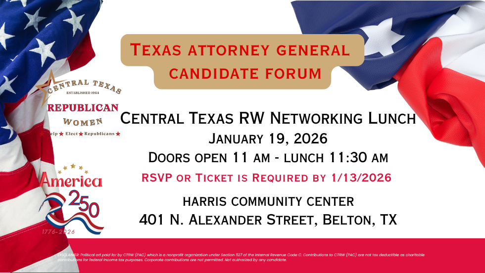 CTRW January Networking Lunch & Candidate Forum: Texas Attorney General Primary Race