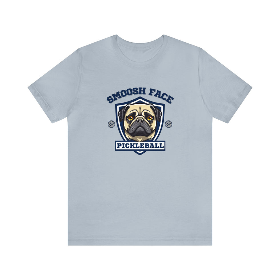 Thumbnail: Smoosh Face Pickleball Tee featuring Pug Logo