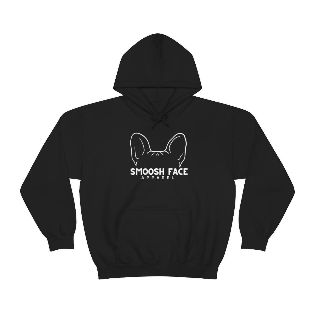 Adult Hoodie Smoosh Face Apparel Logo French Bulldog Ears