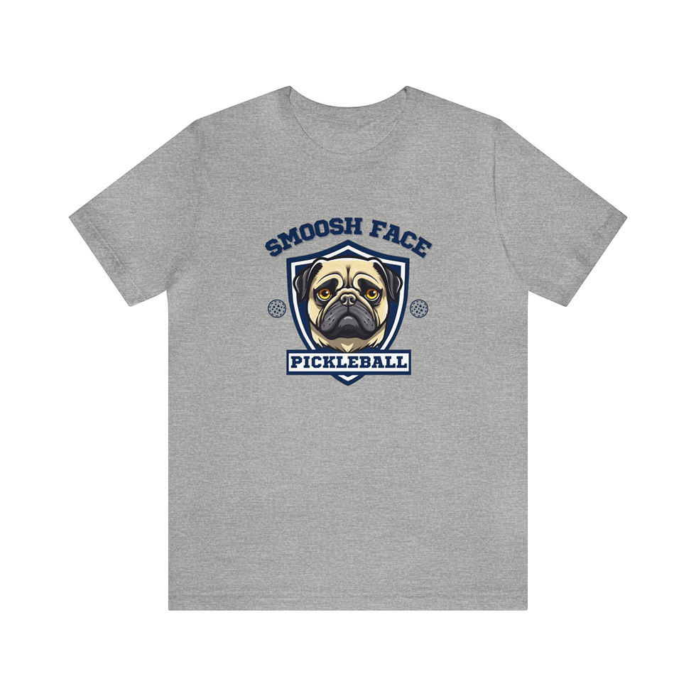 Thumbnail: Smoosh Face Pickleball Tee featuring Pug Logo