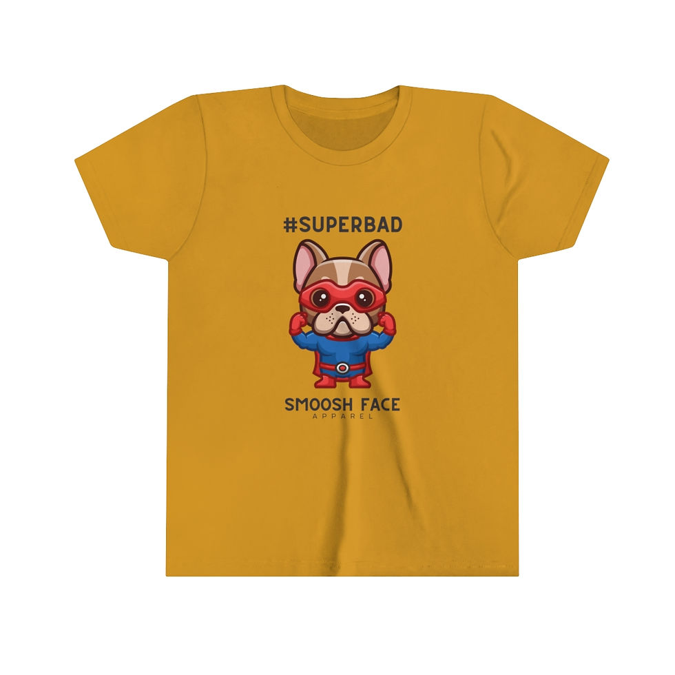 Thumbnail: Youth French Bulldog Superhero #superbad T-Shirt