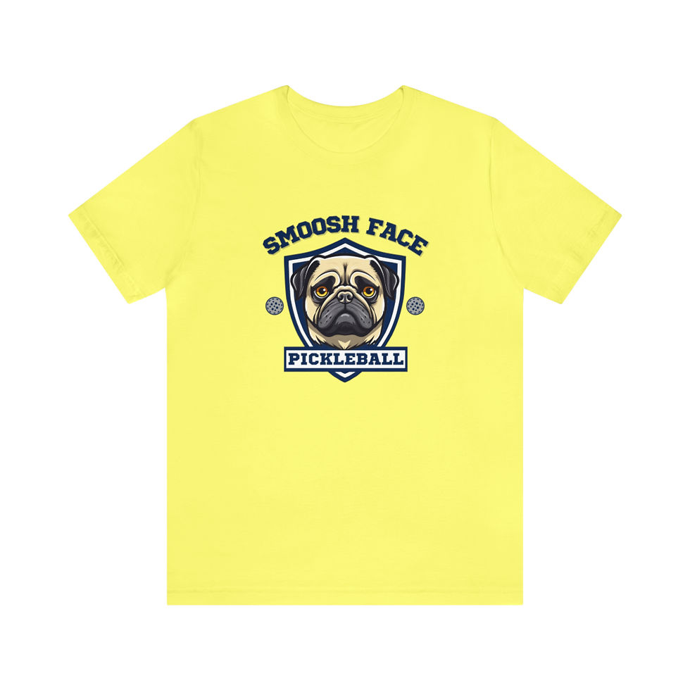 Thumbnail: Smoosh Face Pickleball Tee featuring Pug Logo