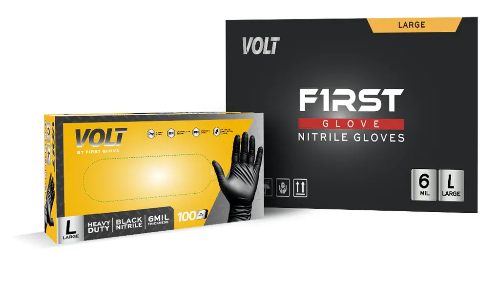 First-Glove-Volt-6-Mil-Black-Nitrile-Disposable-Exam-Gloves