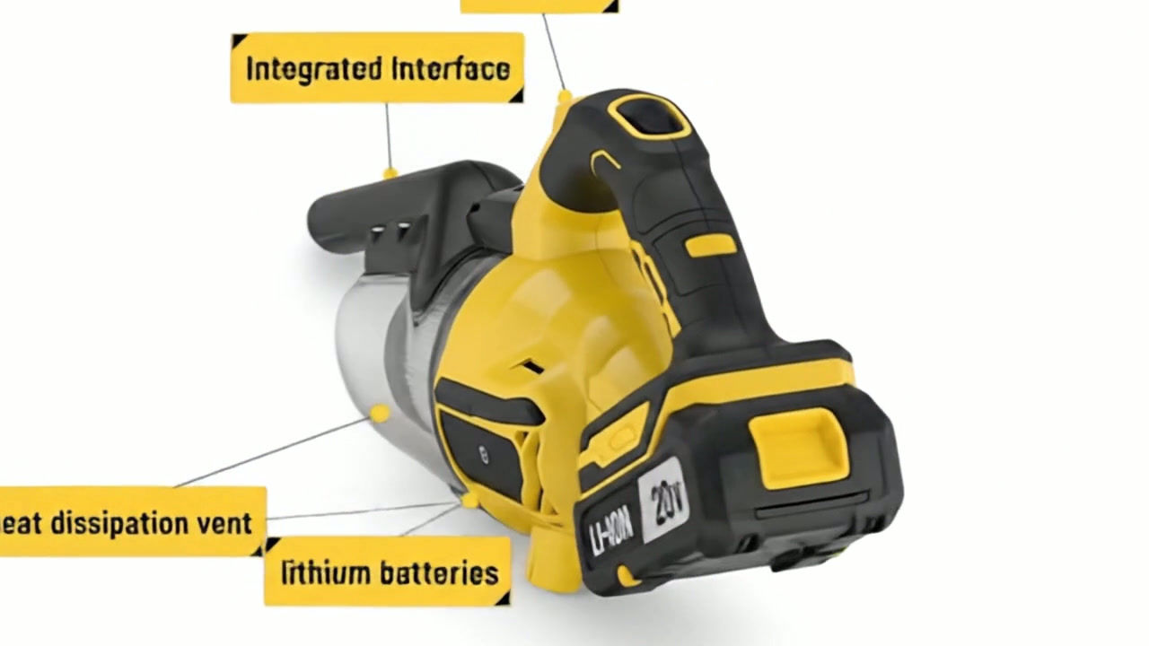 Cordless Handheld Vacuum Cleaner Compatible with DeWalt 20V Battery, 16000Pa.