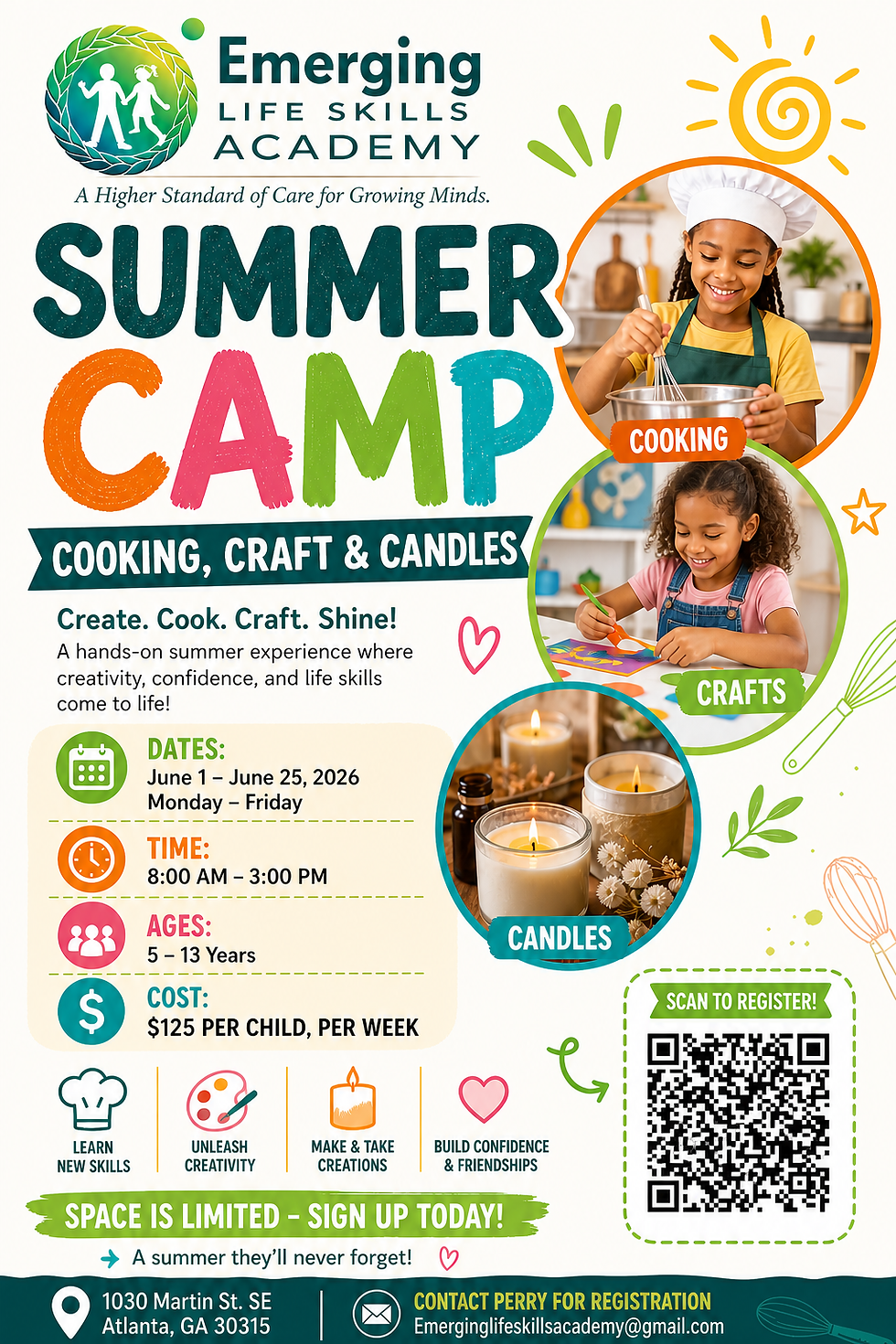 Cooking, Crafts & Candles Summer Camp