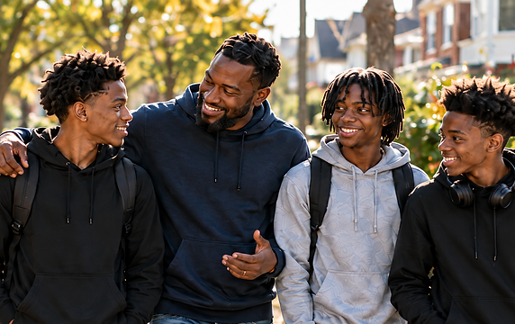 Mentor Walking with Three Teen Boys Outdoors-1.png
