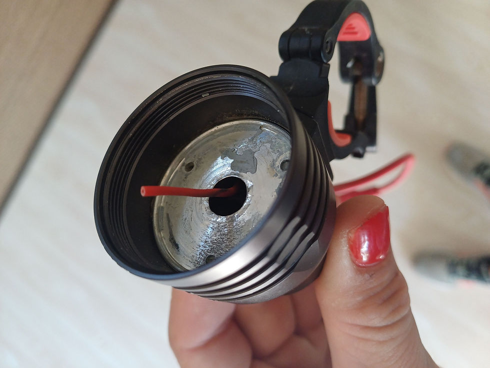Gravel vibrations! Bye bye light. Where are my kidneys now?