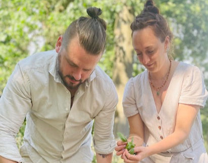 Zeno en Sofie van De Graanhalm koken biologische catering met alle enthousiasme elke dag voedzaam en kleurrijk