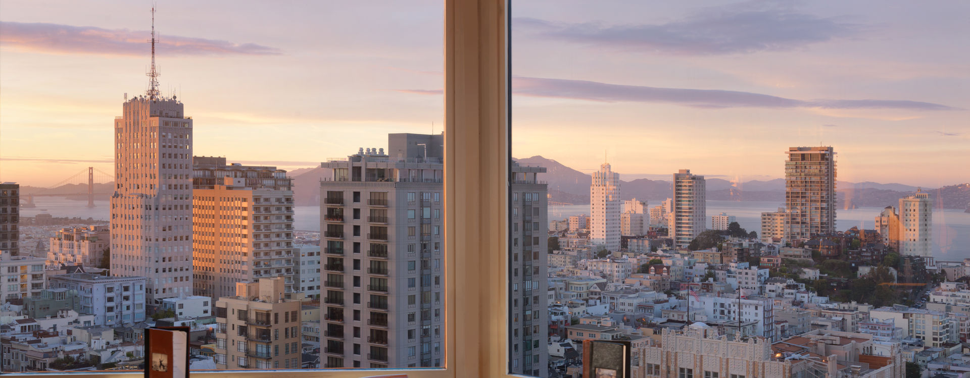 Golden Gate views from Top of the Mark