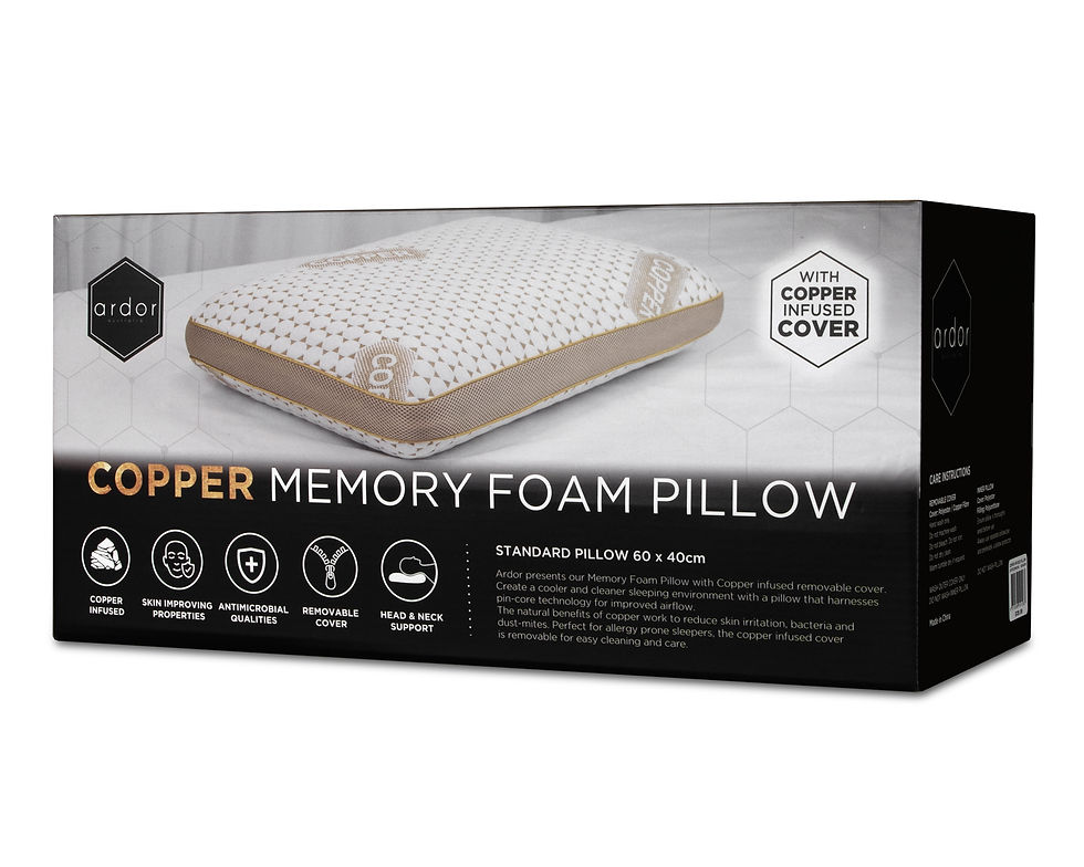 Ardor Copper Memory Foam Pillow Woodmans Furniture