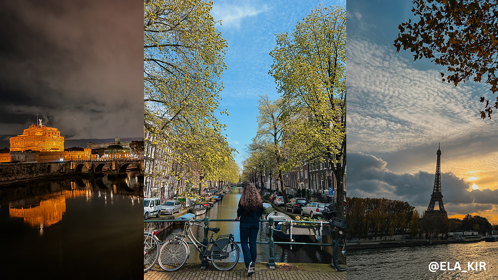 rome, Amsterdam, paris