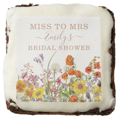 Hot Review! Colorful Wild Flowers Country Floral Miss To Mrs Brownie