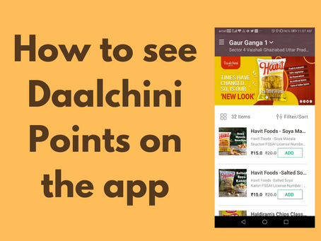 How to see Daalchini Points on the app