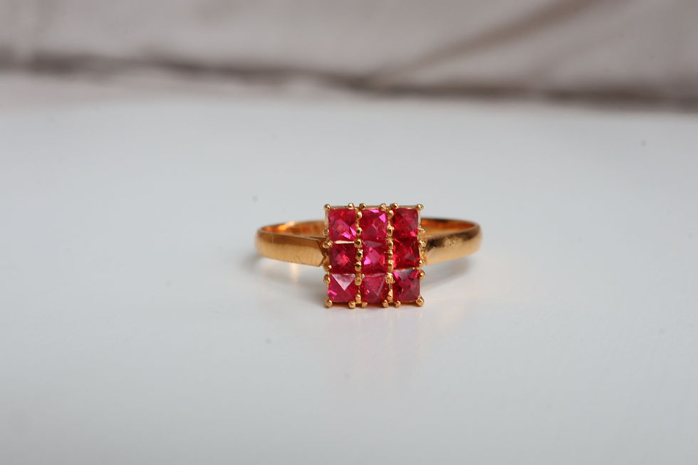 Jedi Angel cut spinel ring front view