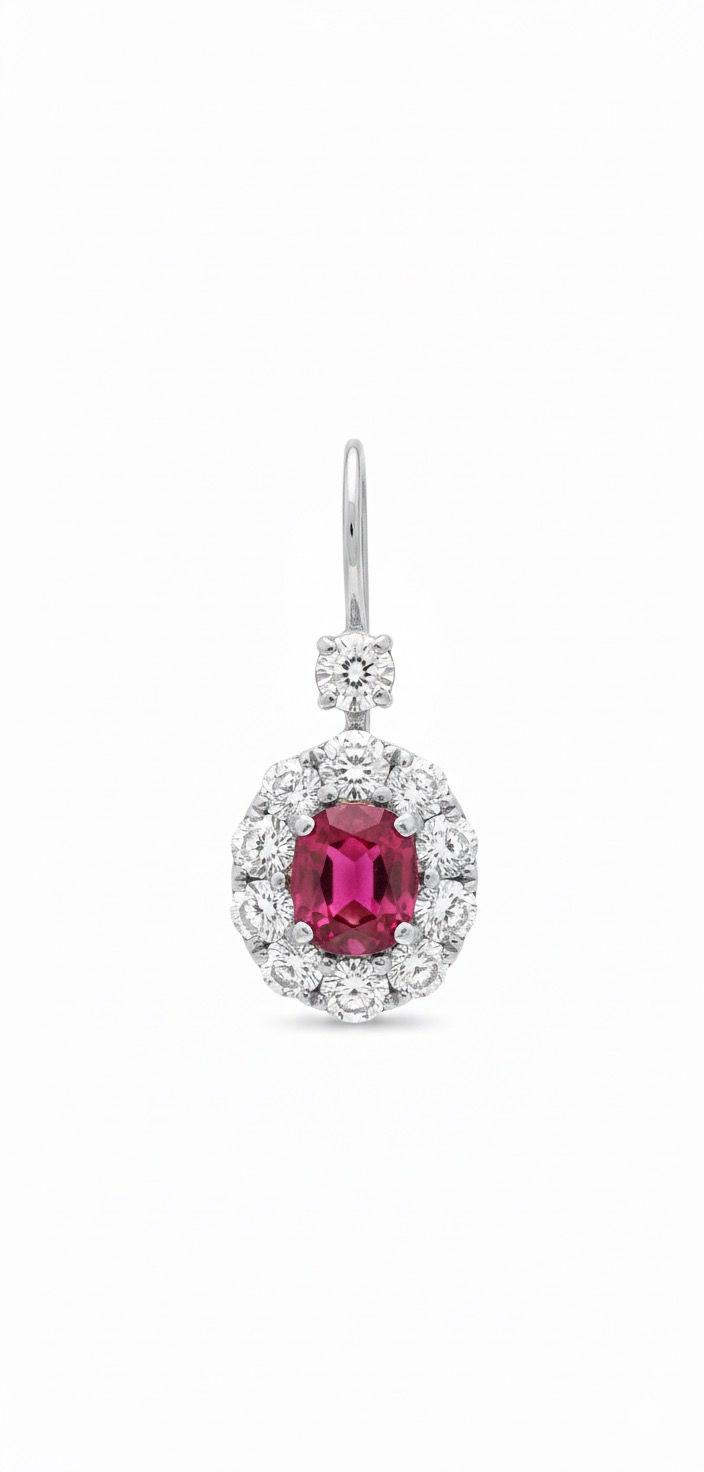 Thumbnail: 2.55ct vivid Red Spinels Pair Earring - Precision cut (Top Quality)