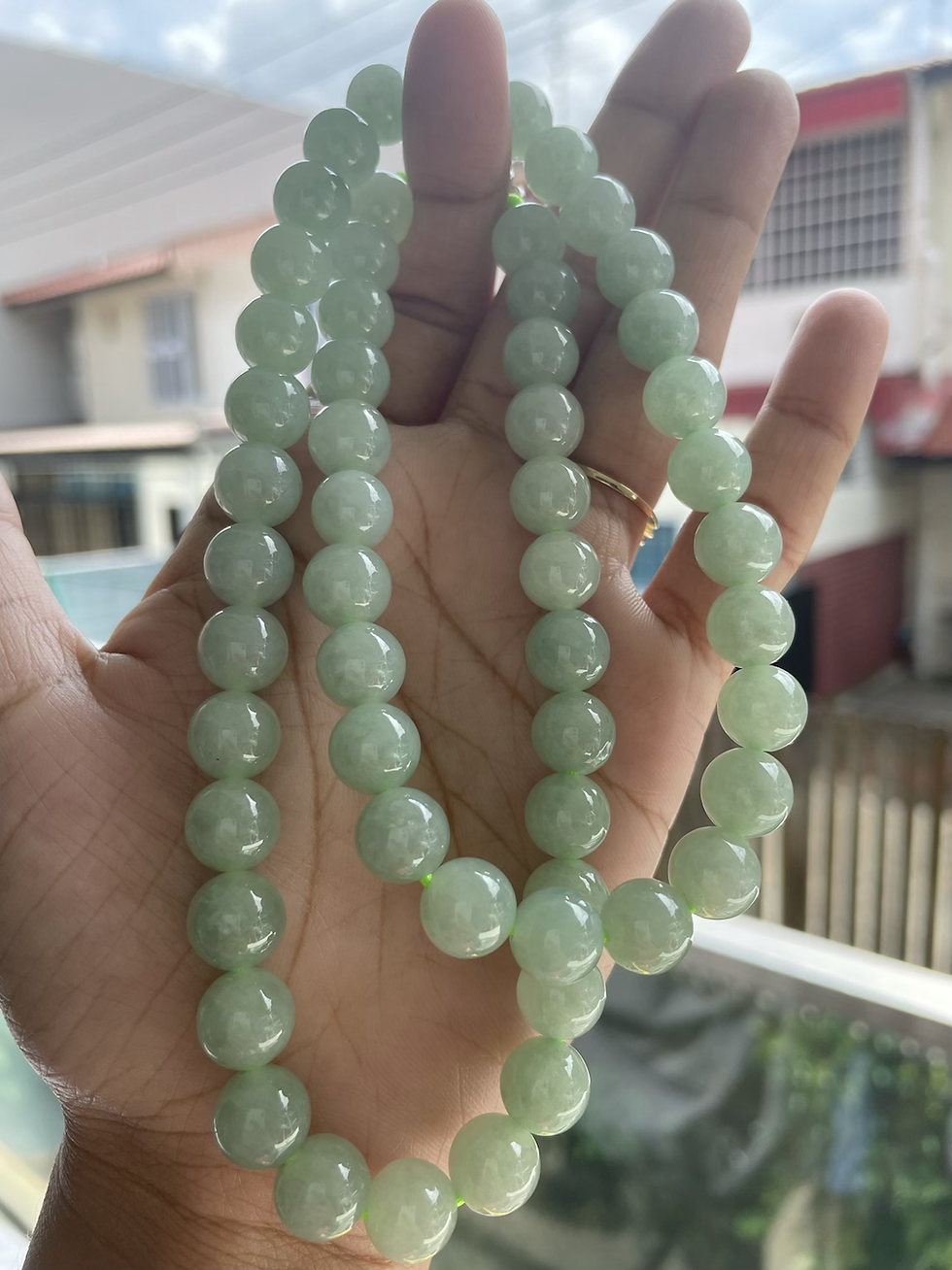 Thumbnail: Type A Jadeite Jade Necklace 
