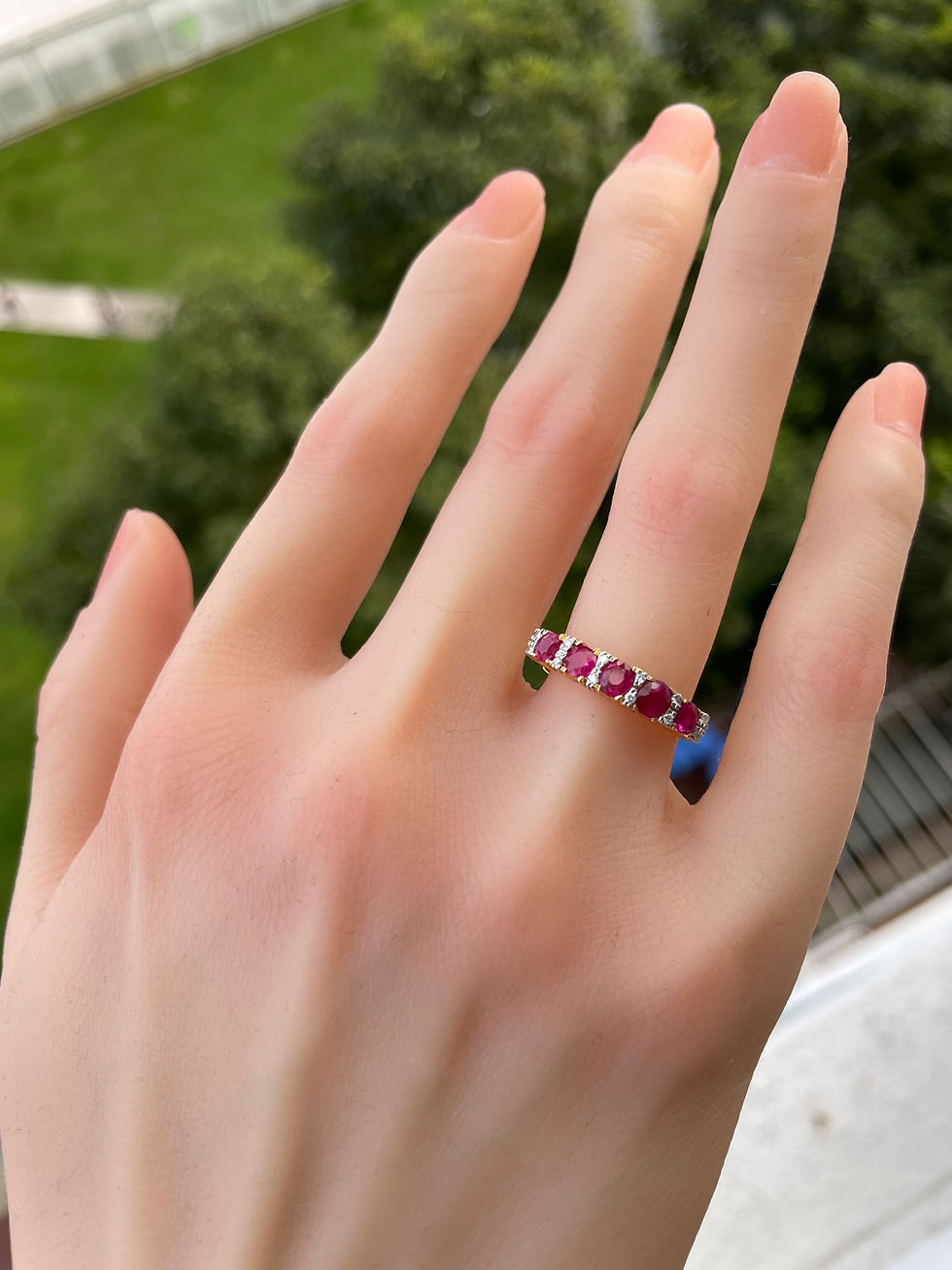 Thumbnail: Burmese ruby and diamond ring