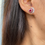 Thumbnail: Burmese Unheated Ruby and Natural Diamond Earring in 18k solid gold 