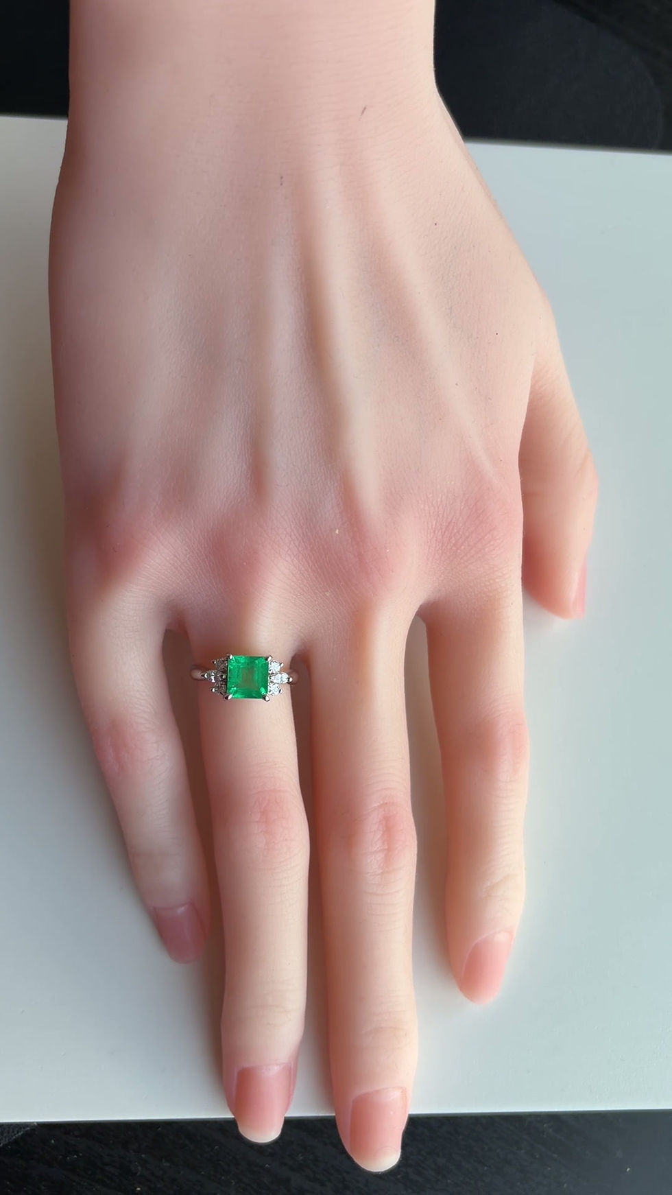 Thumbnail: GIA F1/Minor 1.59ct Colombian Emerald Ring, Clarity Enhanced F1