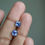Thumbnail: Pastal Blue Sapphire Halo 3Ways versatile stud earring