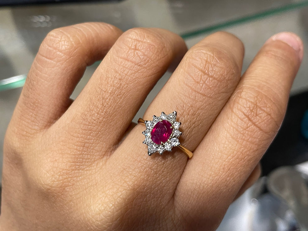 Thumbnail: 0.89Ct Burma Unheated Ruby Ring