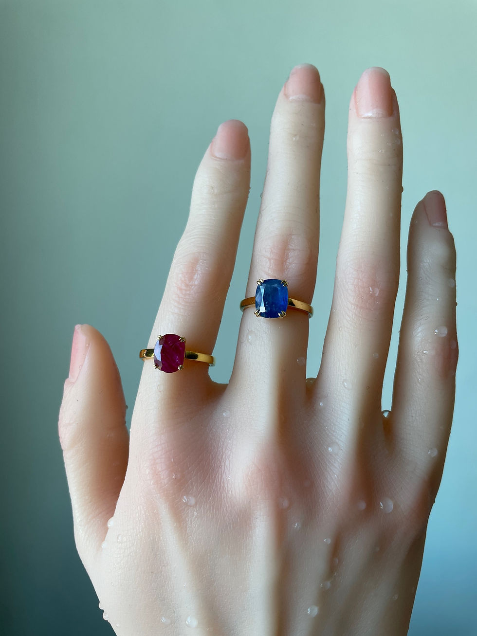 Thumbnail: Burma Unheated Ruby Ring On Model