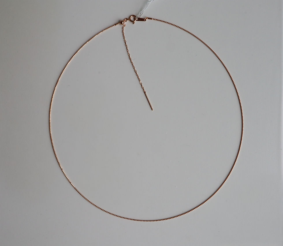Thumbnail: 18" Omega Chain in Rose Gold /Omega necklace / Wire Necklace / Collar necklace