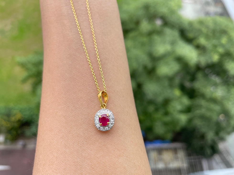 Thumbnail: 0.7Ct Burma No Heat Ruby Pendant