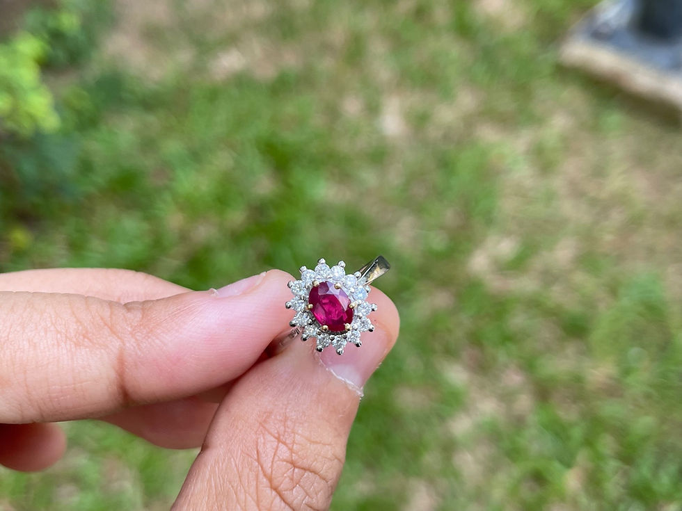Thumbnail: GIA certified 0.8Ct Burma Pigeon Blood Ruby Ring