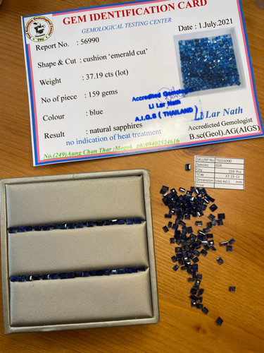 Natural Untreated, Unheated Blue Sapphire from Mogok,Myanmar 