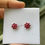 Thumbnail: Burmese Unheated ruby flower earring