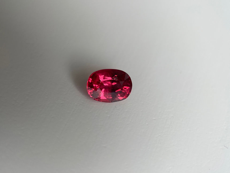 Thumbnail: Top Quality 0.98Ct Bright Orangy Pink Spinel, Burmese Spinel, Padparadsha Spinel