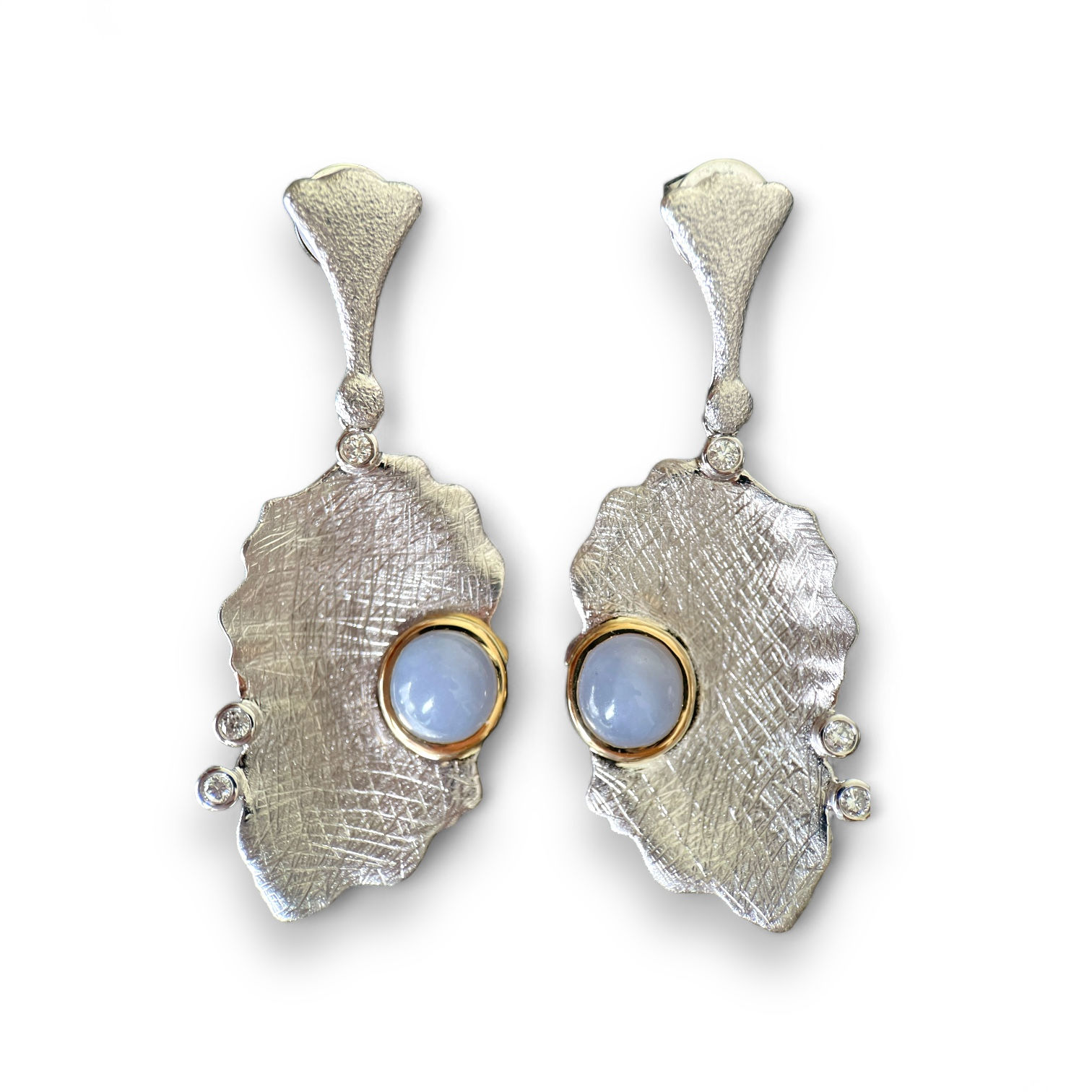 Burma jadeite jade and diamond earrings