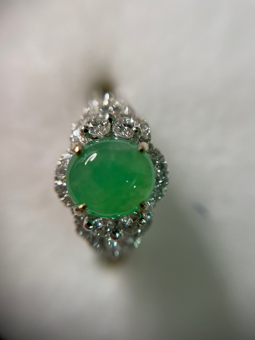 Thumbnail: Burmese Jadeite Jade Ring