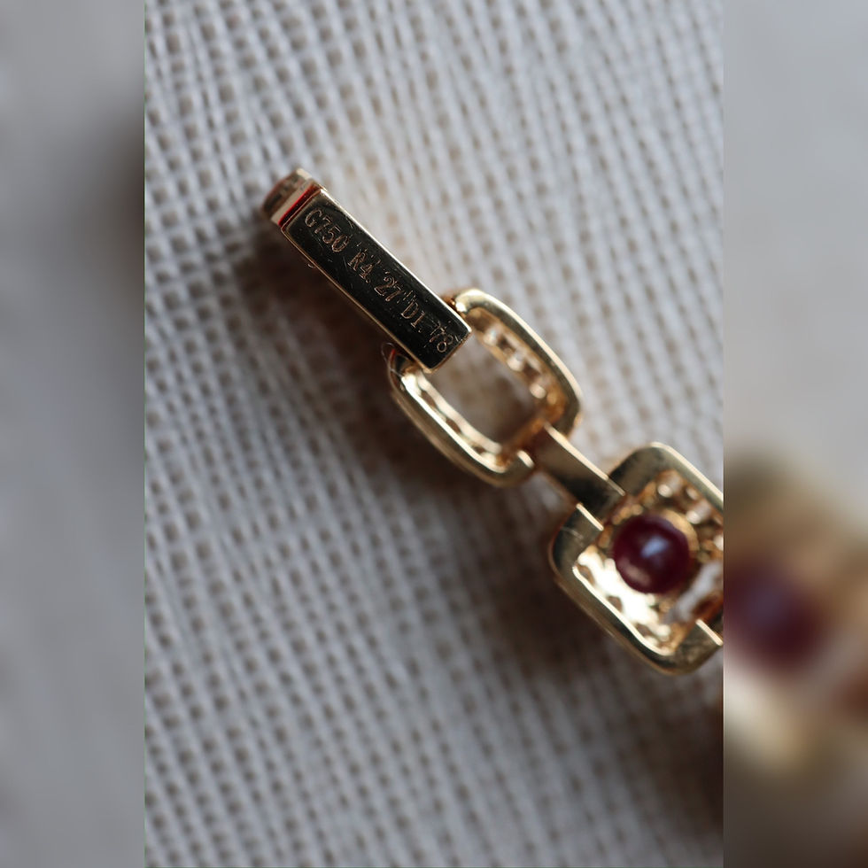 Thumbnail: Ruby and Diamond Bracelet 6.3"
