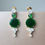 Thumbnail: 2.78Ct Type A Jadeite Jade earring in 18k solid gold