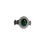 Thumbnail: 1.5Ct Tsavorite Garnet and natural diamond Vintage Styled ring in 18k solid gold