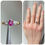 Thumbnail: Burma Unheated Ruby and Natural Diamonds Ring in 18K Yellow