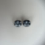 Natural grey spinel pair front view